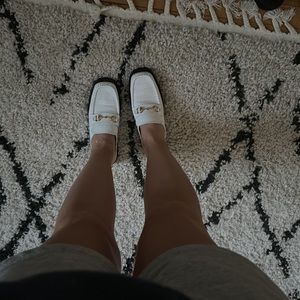 Intentionally Blank Kowloon Mule in White Croc Leather - Size 8 (fits like 7)